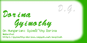 dorina gyimothy business card